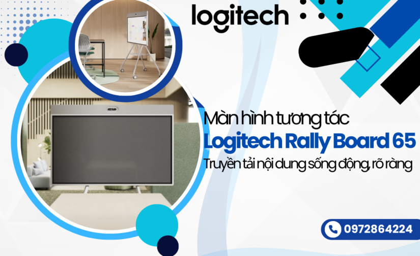 Màn hình tương tác Logitech Rally Board 65 – Truyền tải nội dung sống động, rõ ràng