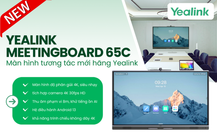 Màn hình tương tác mới hãng Yealink MeetingBoard 65C có gì nổi bật?