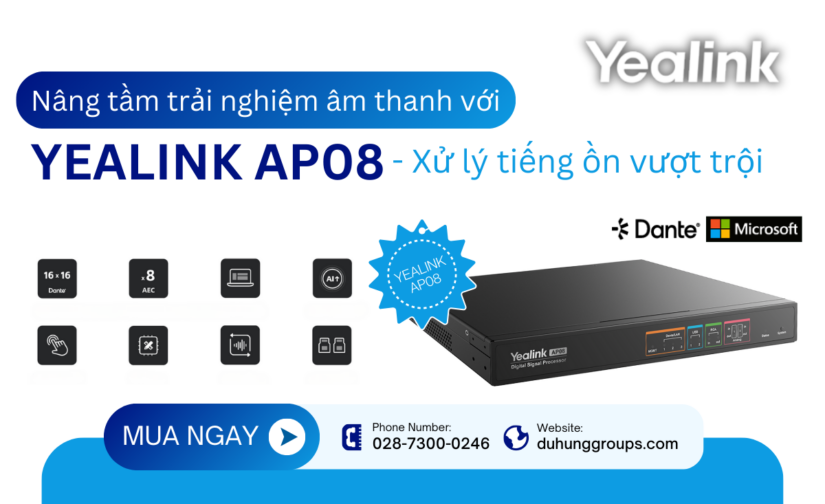 Nâng tầm trải nghiệm âm thanh với Yealink AP08 – Xử lý tiếng ồn vượt trội