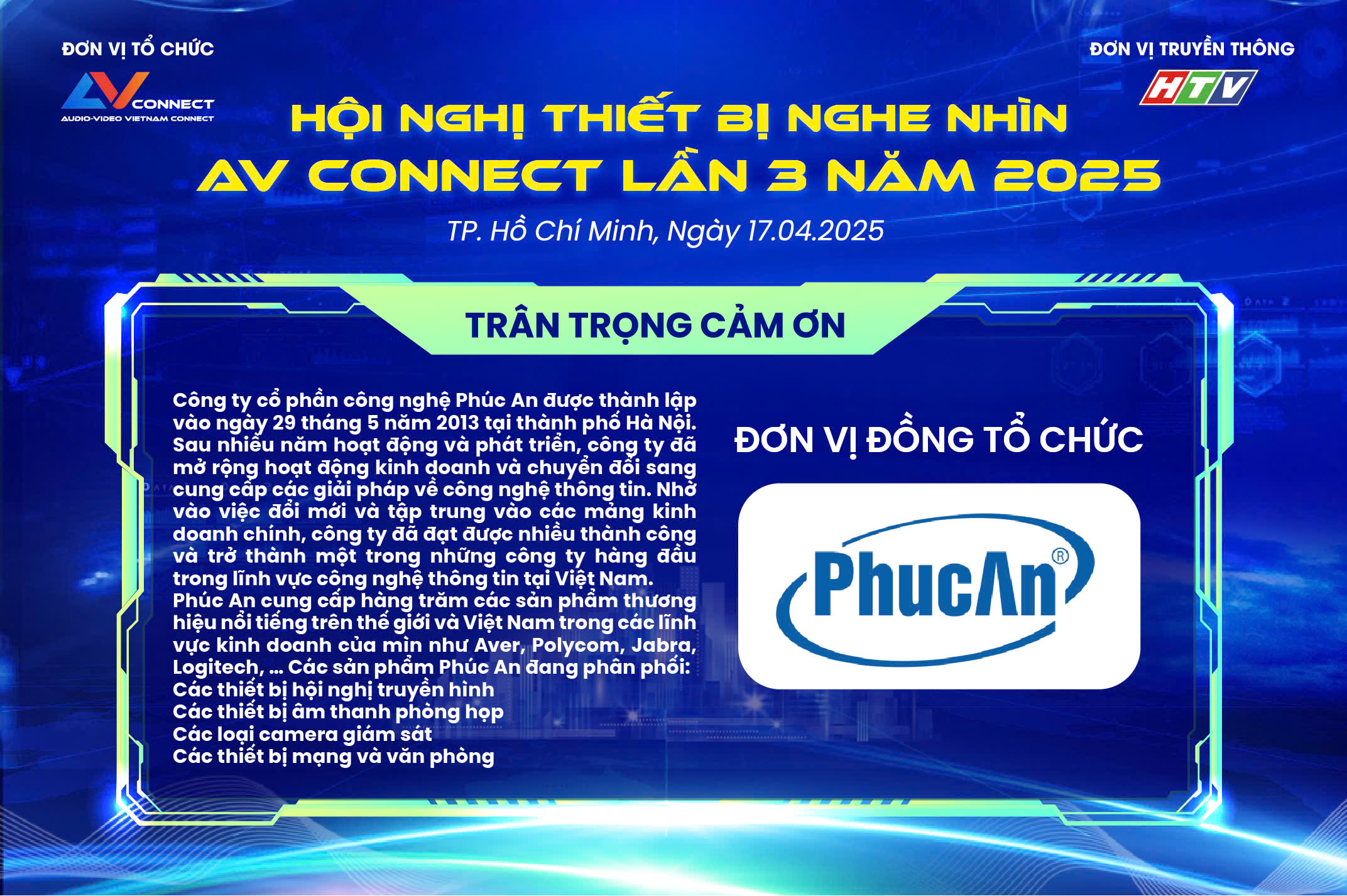 PHÚC AN – ĐƠN VỊ ĐỒNG TỔ CHỨC SỰ KIỆN AV CONNECT LẦN 3 NĂM 2025