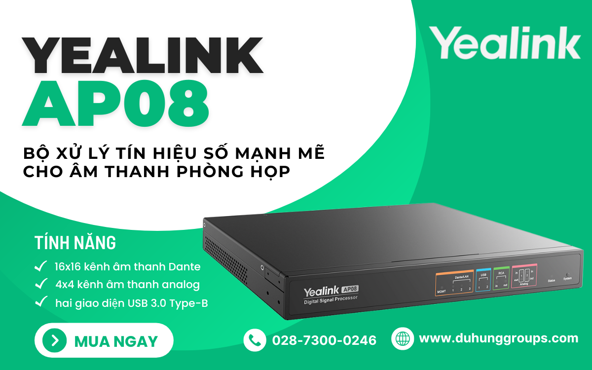 Nâng tầm trải nghiệm âm thanh với Yealink AP08 – Xử lý tiếng ồn vượt trội