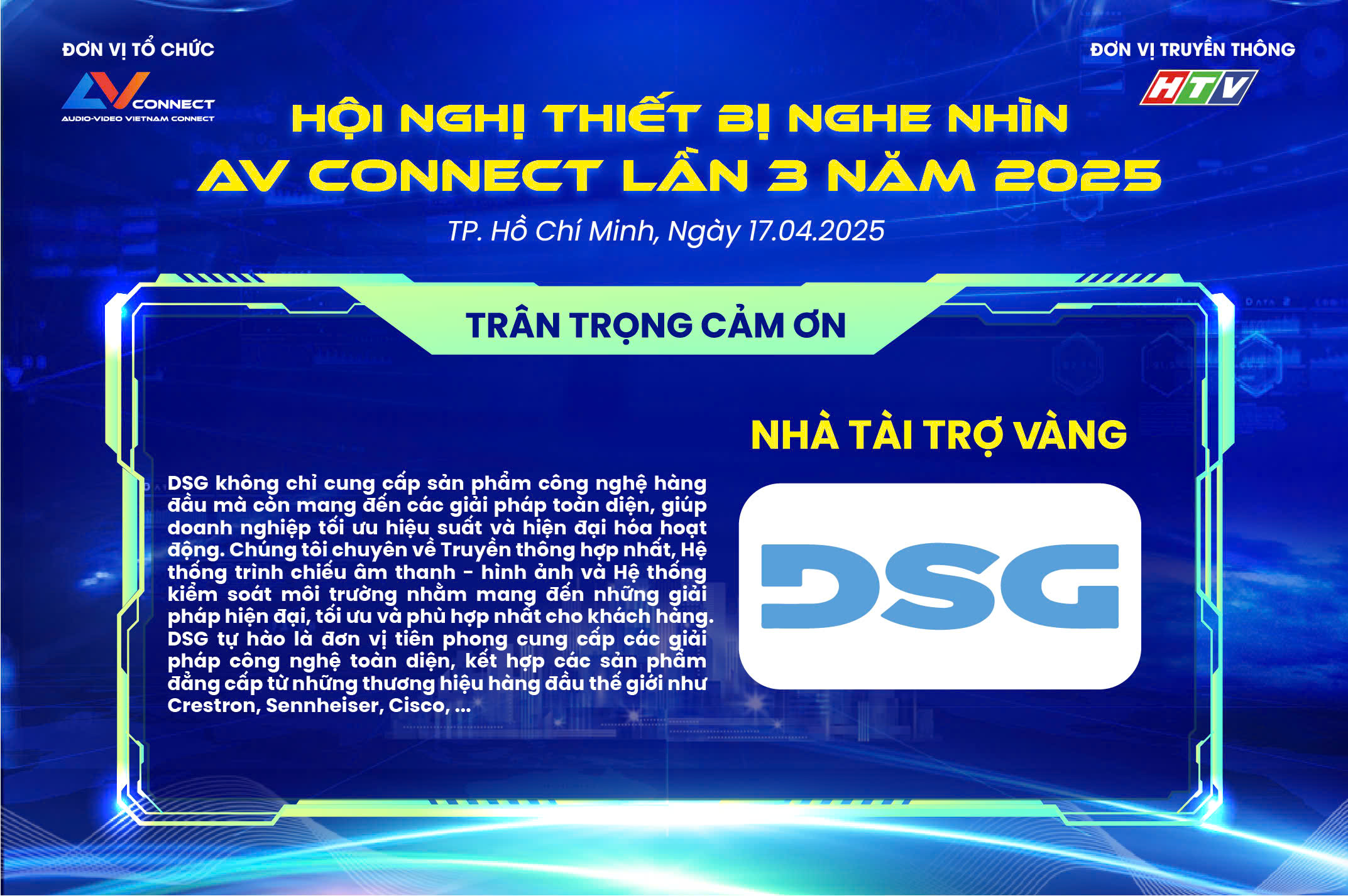 DSG – NHÀ TÀI TRỢ BẠC SỰ KIỆN AV CONNECT LẦN 3 NĂM 2025