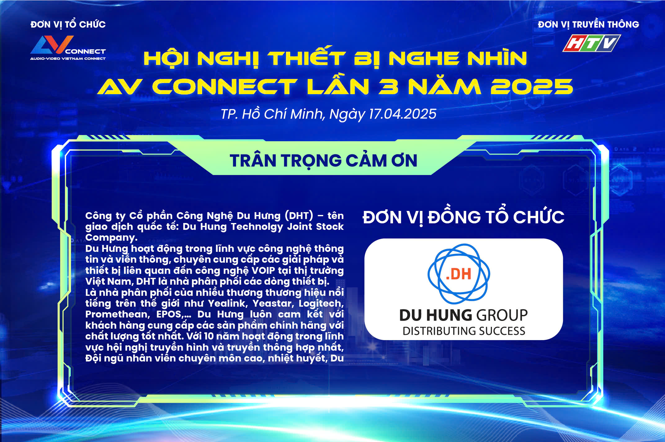 DU HƯNG GROUP – ĐƠN VỊ ĐỒNG TỔ CHỨC SỰ KIỆN AV CONNECT LẦN 3 NĂM 2025
