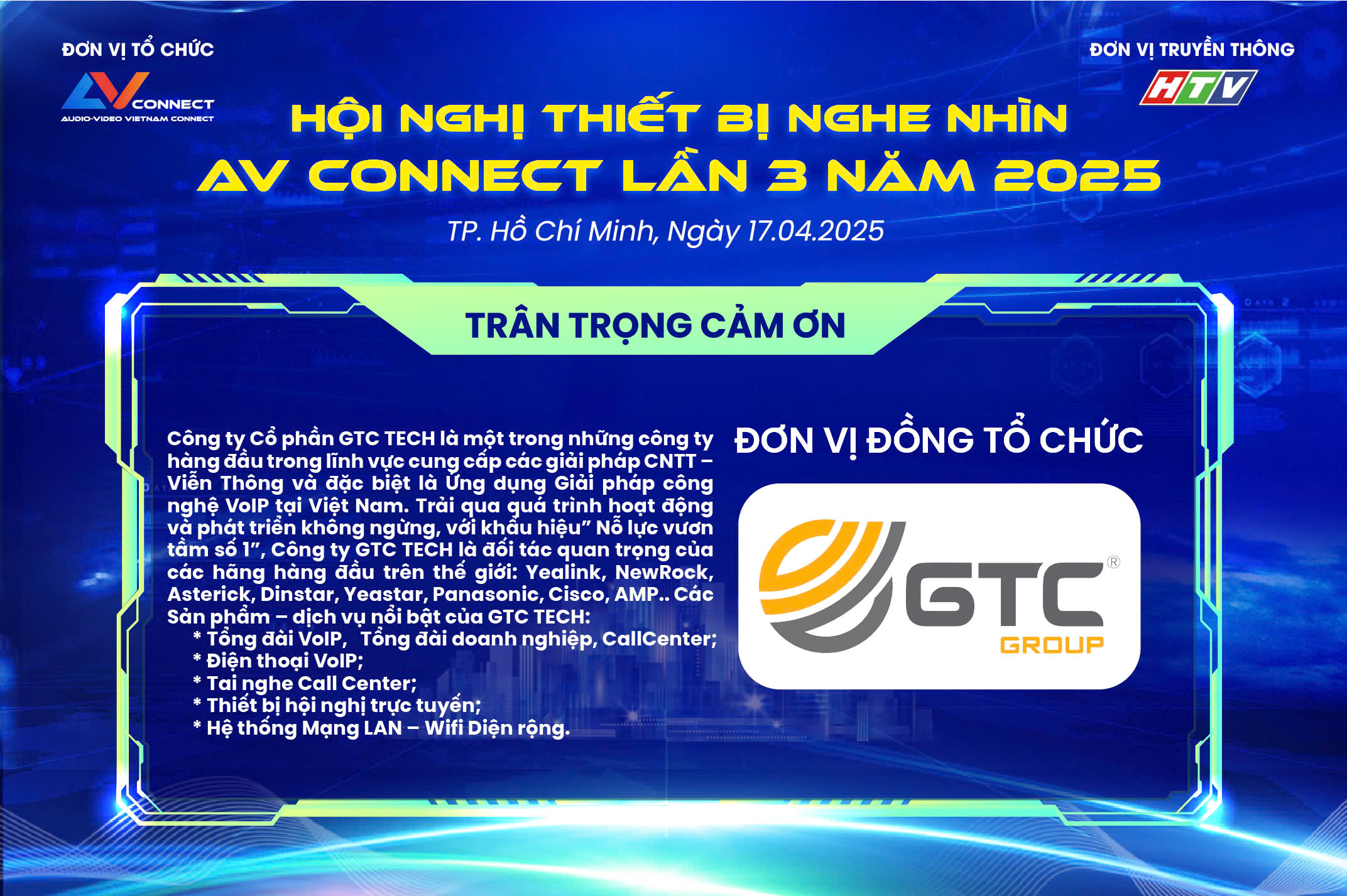 GTC – ĐƠN VỊ ĐỒNG TỔ CHỨC SỰ KIỆN AV CONNECT LẦN 3 NĂM 2025