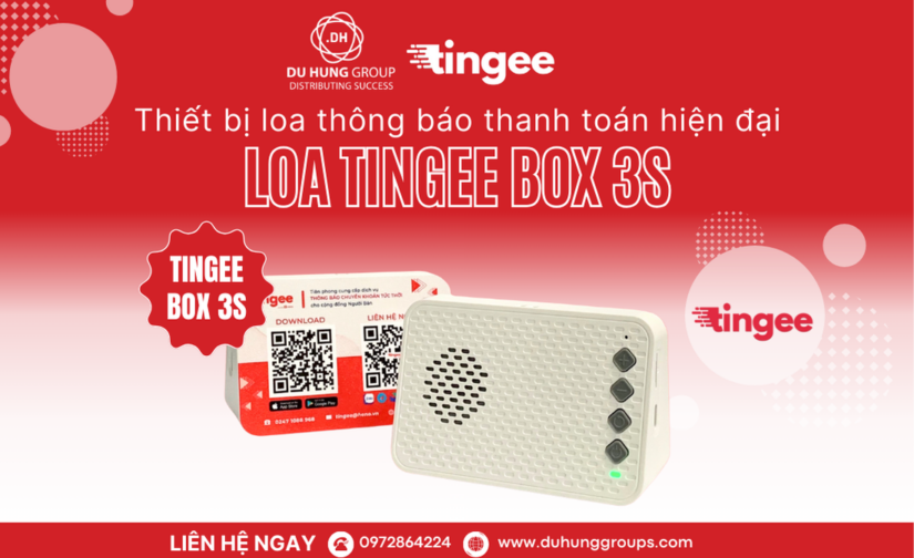 Loa Tingee Box 3S – Thiết bị loa thông báo thanh toán hiện đại