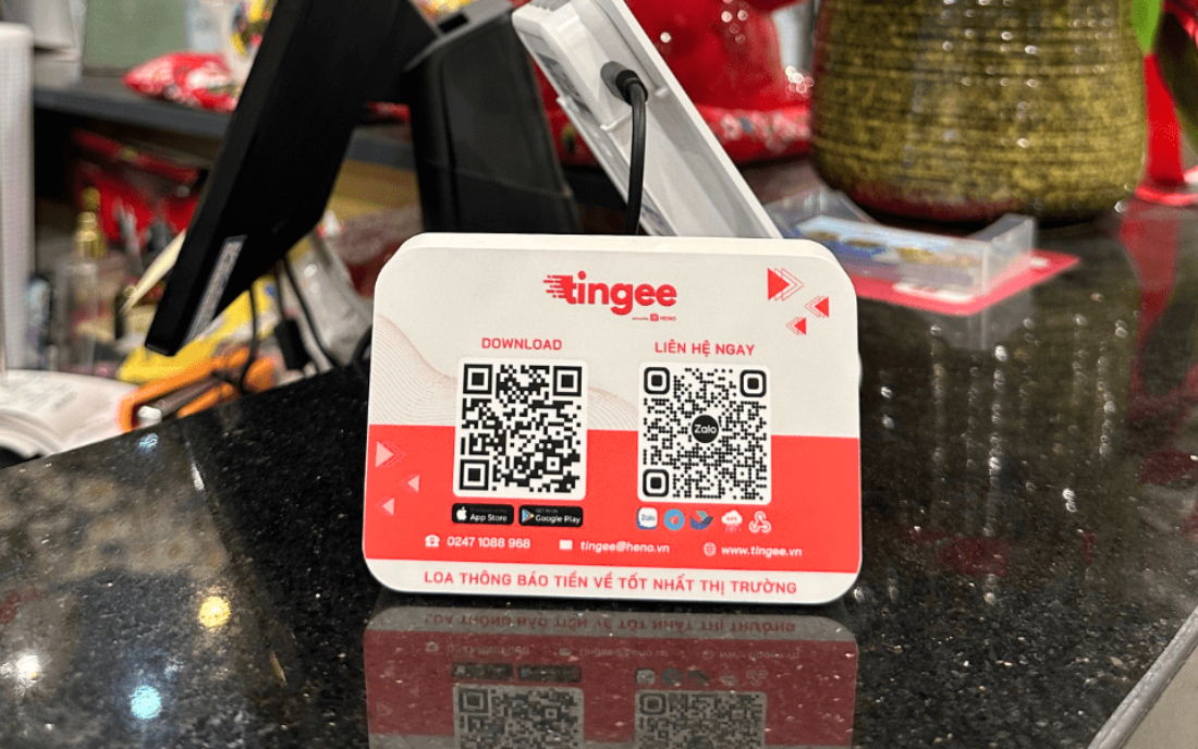 Loa Tingee Box 3S - Thiết bị loa thông báo thanh toán hiện đại