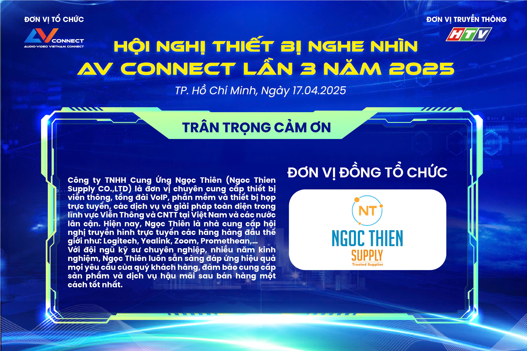 Ngọc Thiên – ĐƠN VỊ ĐỒNG TỔ CHỨC SỰ KIỆN AV CONNECT LẦN 3 NĂM 2025