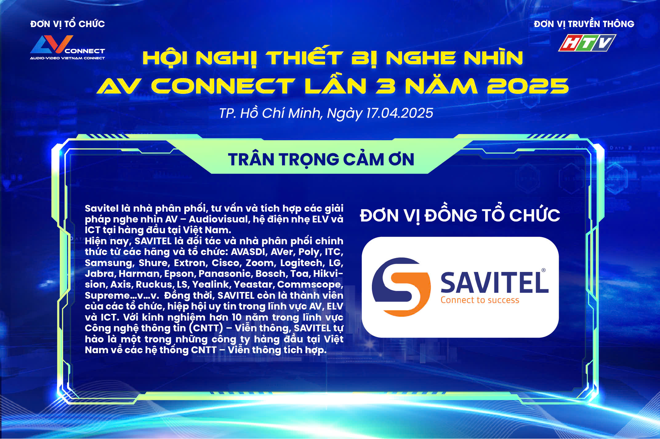 SAVITEL – ĐƠN VỊ ĐỒNG TỔ CHỨC SỰ KIỆN AV CONNECT LẦN 3 NĂM 2025