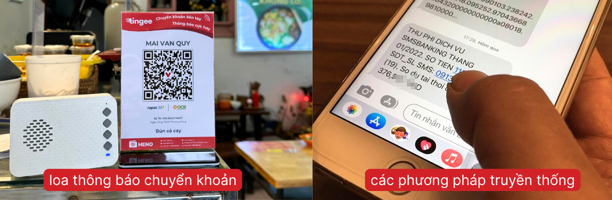 So sánh loa thông báo chuyển khoản với các phương pháp truyền thống