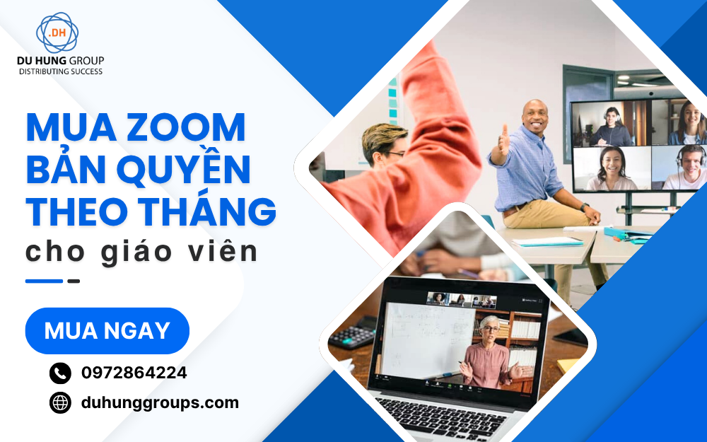 Mua Zoom bản quyền theo tháng cho giáo viên