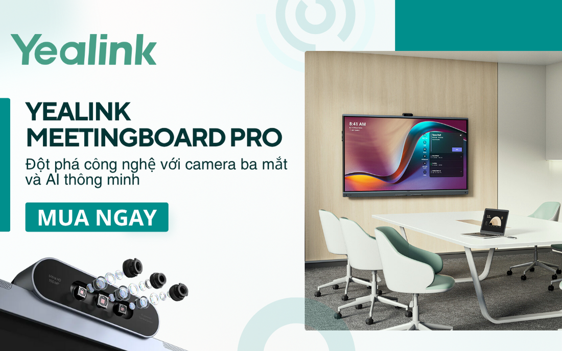 Yealink MeetingBoard Pro - Đột phá công nghệ với camera ba mắt và AI thông minh