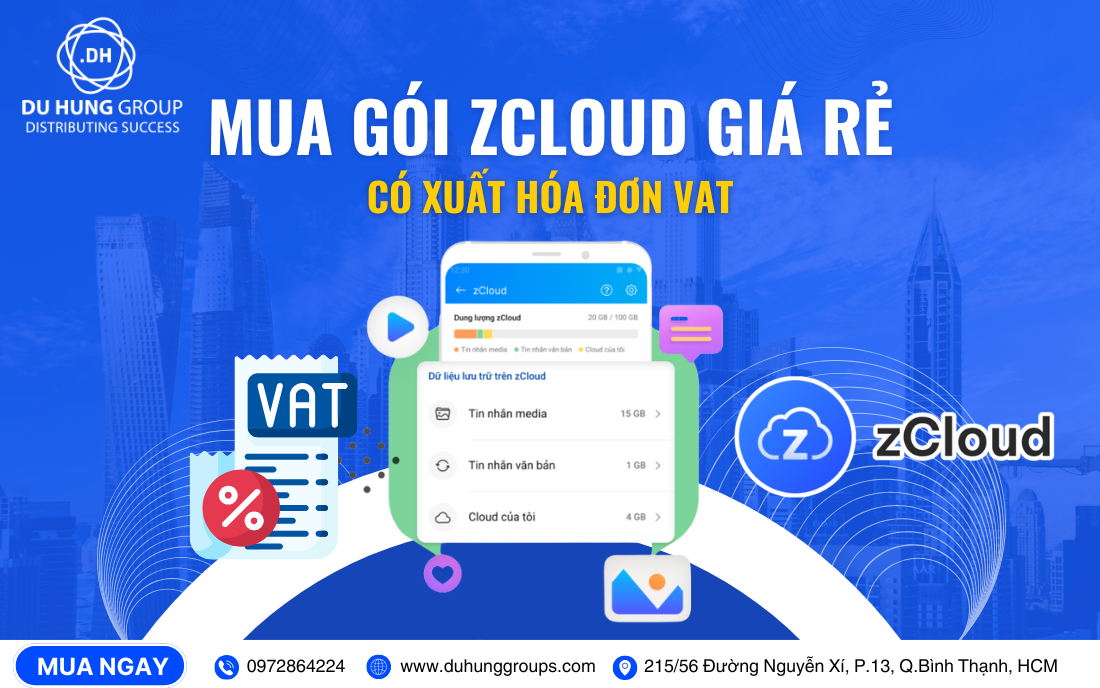 Mua gói zCloud giá rẻ có xuất hóa đơn VAT