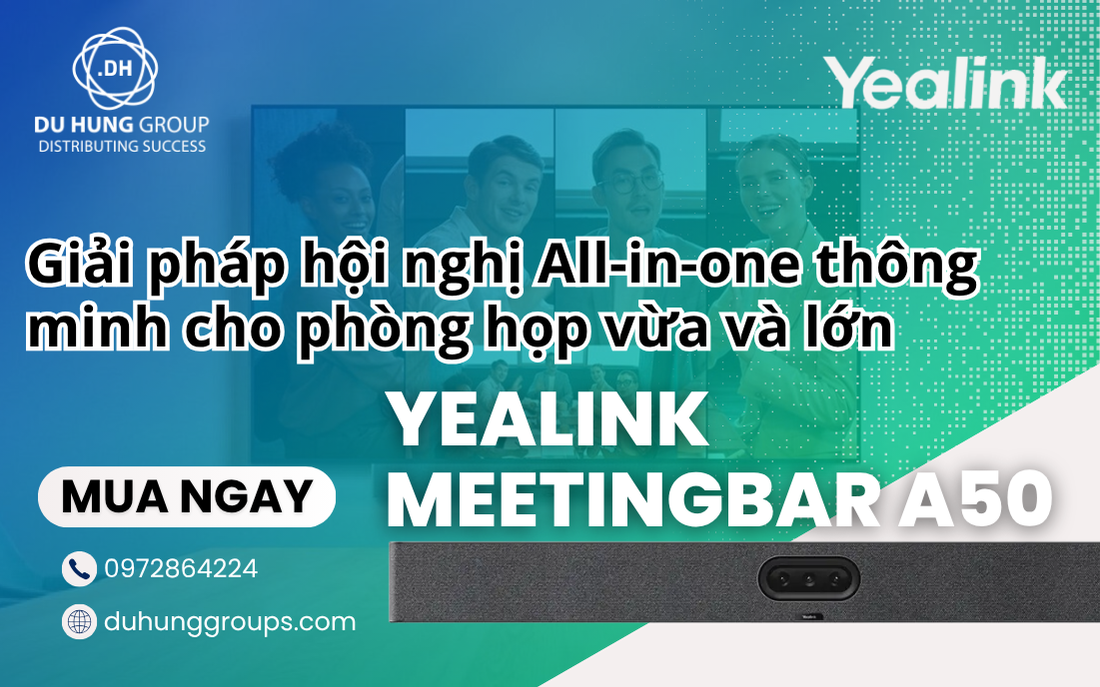 Yealink MeetingBar A50 – Giải pháp hội nghị All-in-one thông minh cho phòng họp vừa và lớn