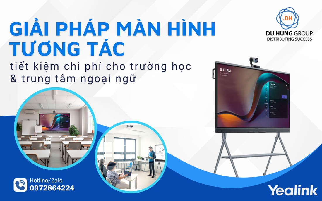Giải pháp màn hình tương tác tiết kiệm chi phí cho trường học & trung tâm ngoại ngữ
