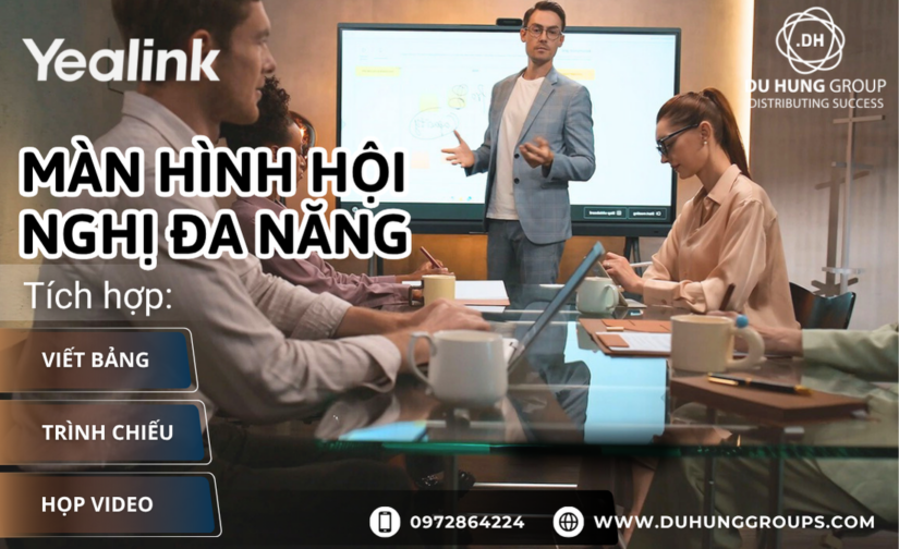 Màn hình hội nghị đa năng tích hợp viết bảng, trình chiếu và họp video