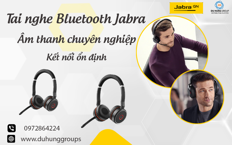 Tai nghe Bluetooth Jabra – Kết nối ổn định, âm thanh chuyên nghiệp
