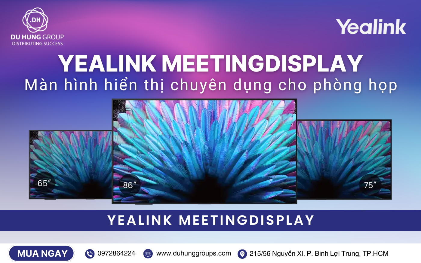 Yealink MeetingDisplay Màn hình hiển thị chuyên dụng cho phòng họp