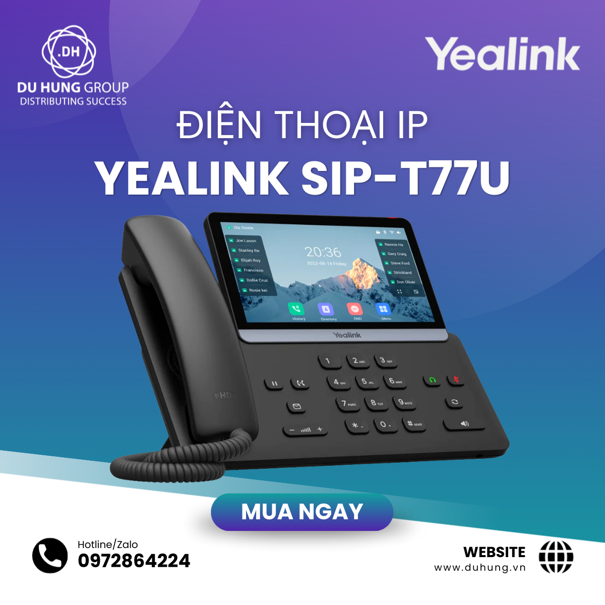 Điện thoại IP Yealink SIP-T77U