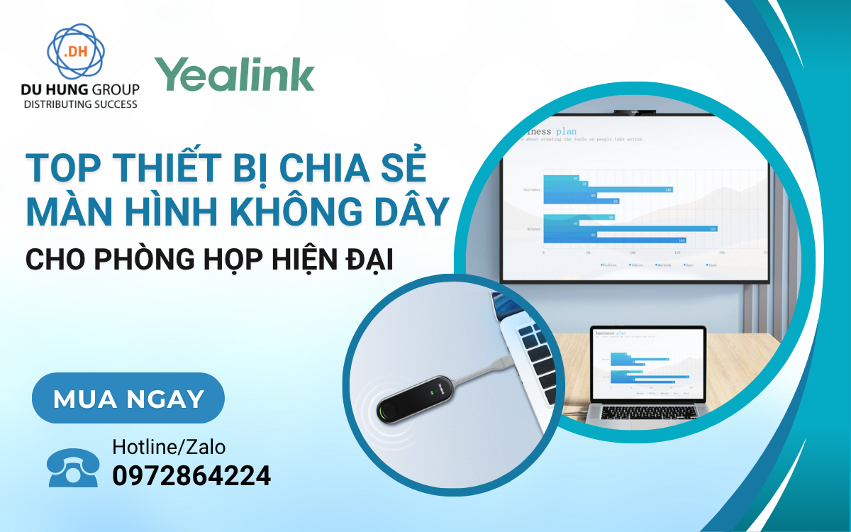 Top Thiết bị chia sẻ màn hình không dây cho phòng họp hiện đại