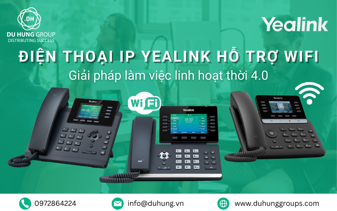 Điện thoại IP Yealink hỗ trợ WiFi – Giải pháp làm việc linh hoạt thời 4.0