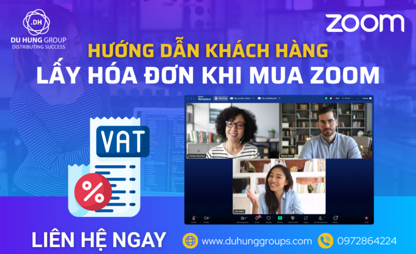 Hướng dẫn khách hàng lấy hóa đơn khi mua Zoom