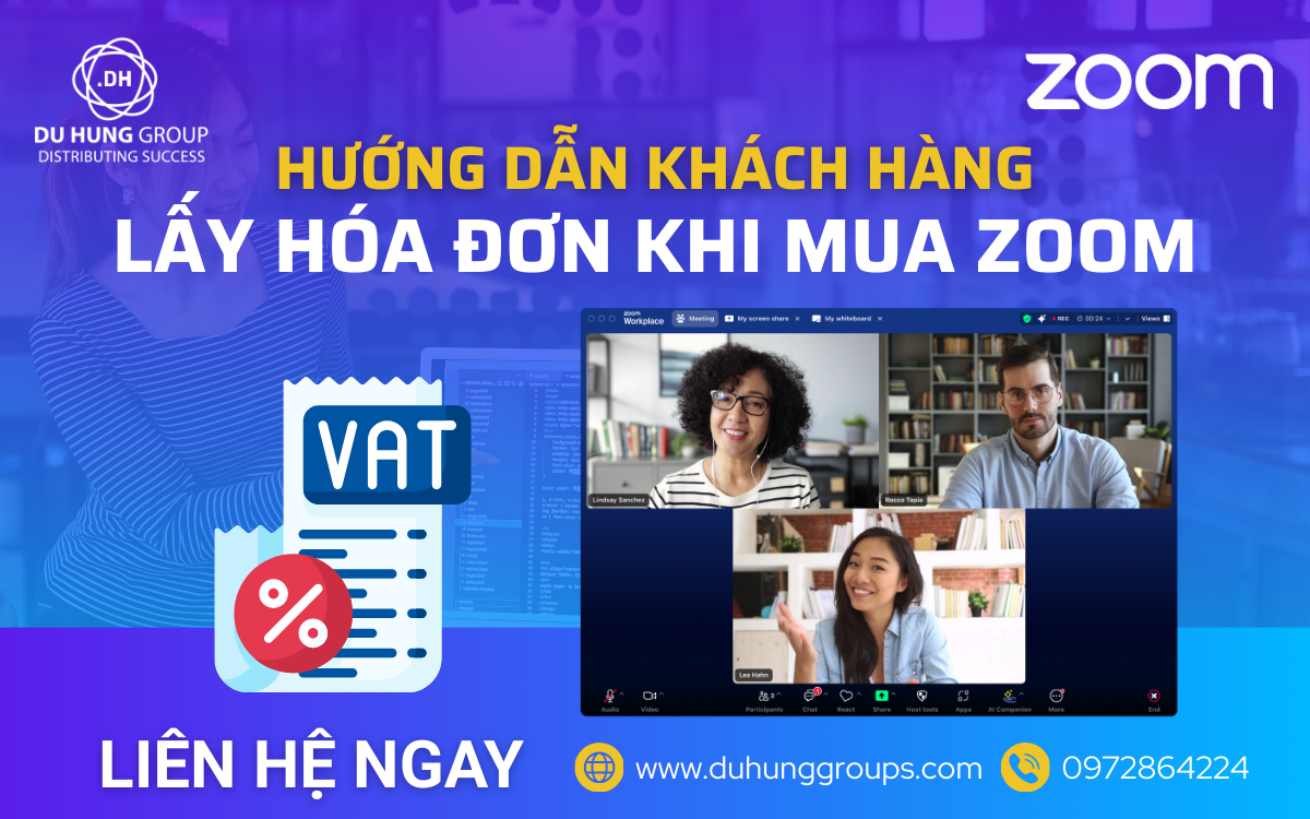 Hướng dẫn khách hàng lấy hóa đơn khi mua Zoom