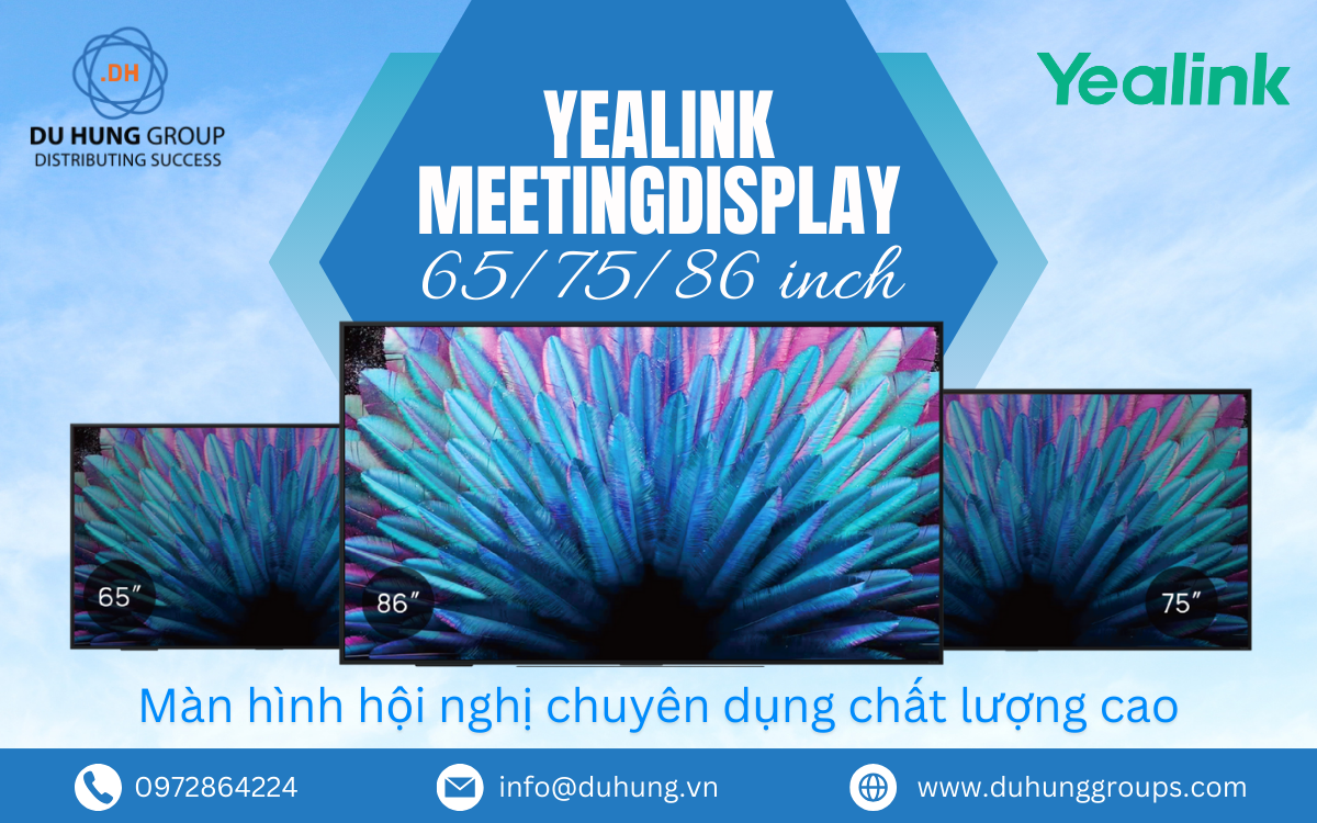 Yealink MeetingDisplay 65/75/86 inch – Màn hình hội nghị chuyên dụng chất lượng cao