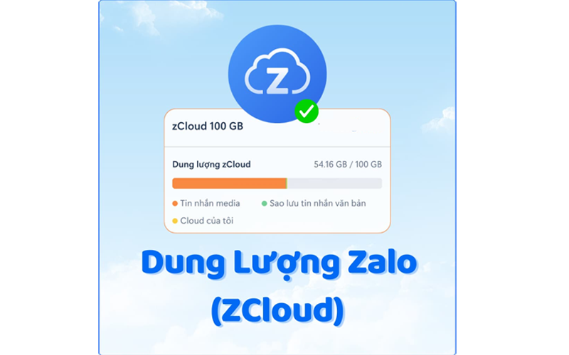 Mua gói Zalo ZCloud giá rẻ – Dung lượng lớn, Nhận ưu đãi hấp dẫn