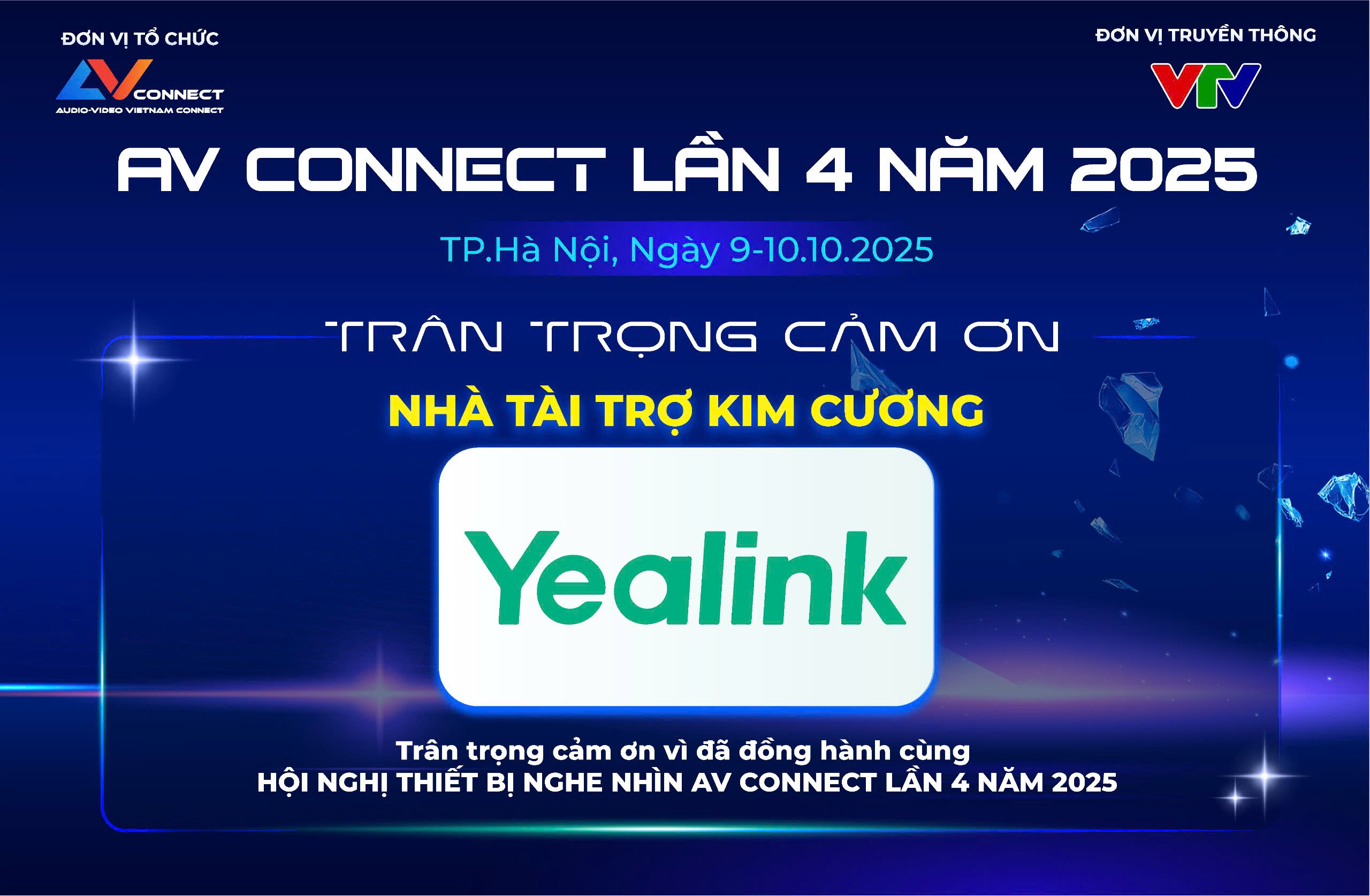 Trân Trọng Cảm Ơn Nhà Tài Trợ Kim Cương - YEALINK