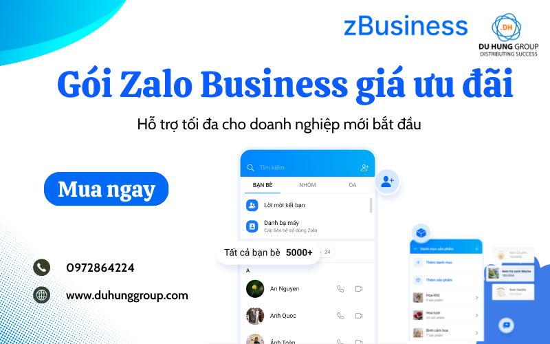 Gói Zalo Business giá ưu đãi – Hỗ trợ tối đa cho doanh nghiệp mới bắt đầu”