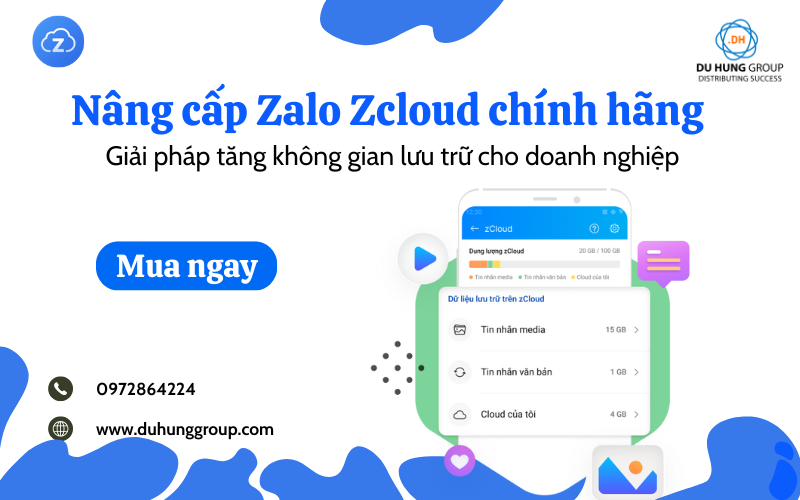 Nâng cấp ZCloud chuẩn chính hãng – Tăng không gian lưu trữ cho doanh nghiệp