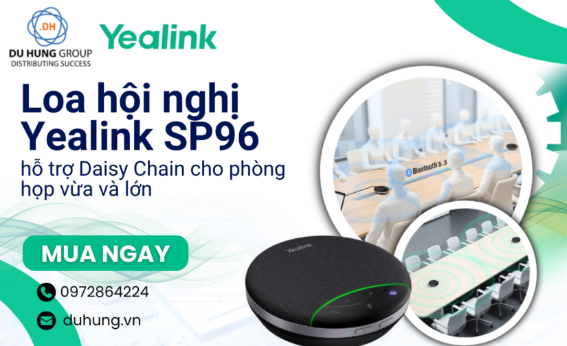 Loa hội nghị Yealink SP96 hỗ trợ Daisy Chain cho phòng họp vừa và lớn