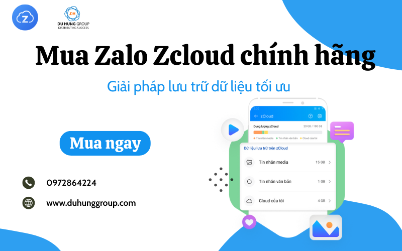Mua Zcloud Zalo chính hãng – Giải pháp lưu trữ dữ liệu tối ưu